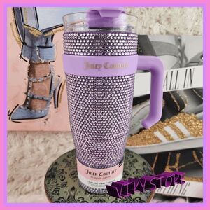 💕 NWT Juicy Couture Stainless Steel Bling Tumbler 40oz #7177 💕